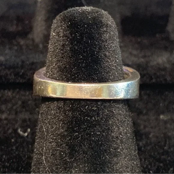 Ring Heart CZ Cubic Zirconia Size 4 Faceted Vintage Jewelry Sterling Silver Stam - Picture 4 of 16